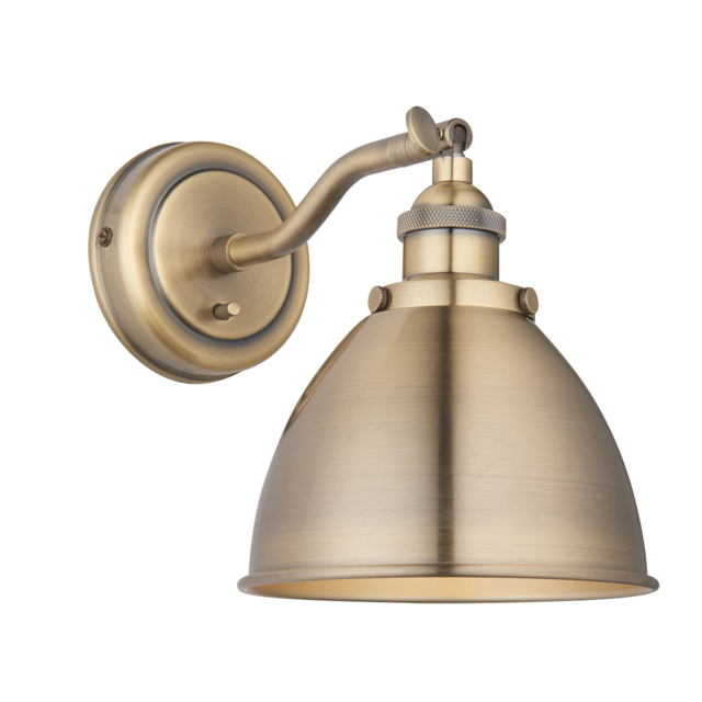 Fletcher Wall Light in Antique Brass