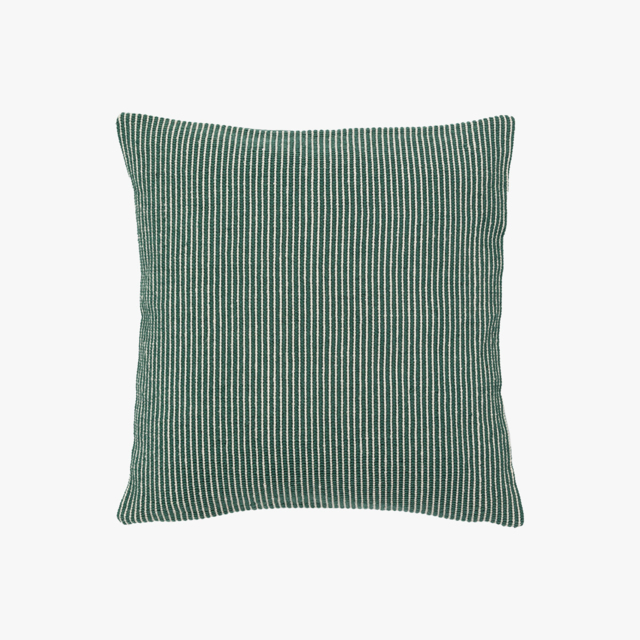 Aluna Pinstripe Cushion in Green