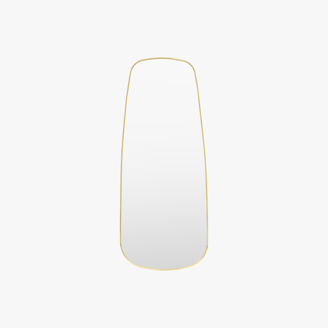 Glimpse Shaped Leaner Mirror in Gold