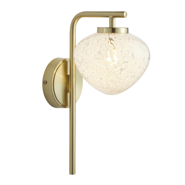 Kyra Confetti Glass Wall Light in Satin Brass