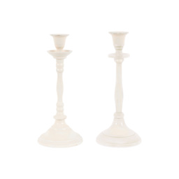 Lucen Candlesticks in Cream, Set of 2