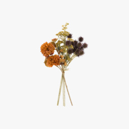 Autumnal Faux Dahlia Bouquet in Natural