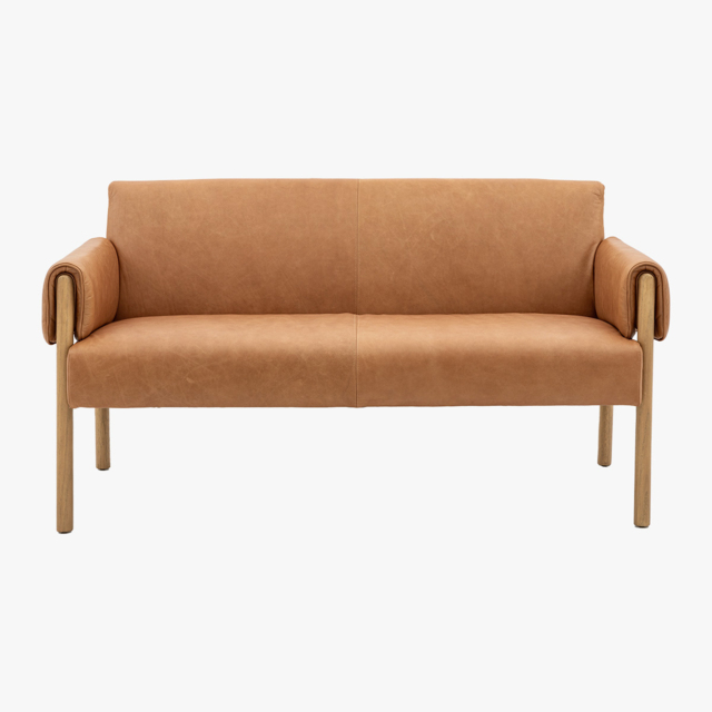 Recharger 2 Seater Brown Leather Sofa