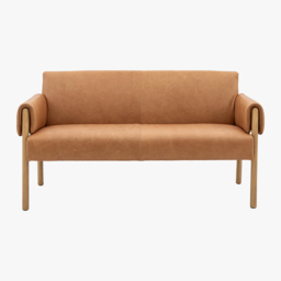 Recharger 2 Seater Brown Leather Sofa