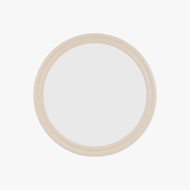 Orelia Round Mirror in Mushroom, Large