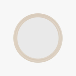 Orelia Round Mirror in Mushroom, Large