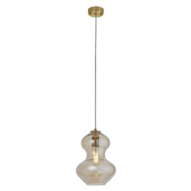 Cleo Shaped Pendant in Satin Brass