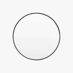 Glimpse Round Mirror in Black