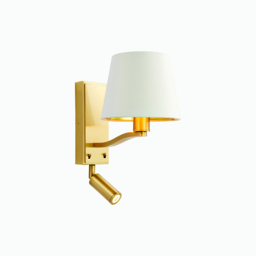 Tristan Golden Wall Lamp with Focus Light