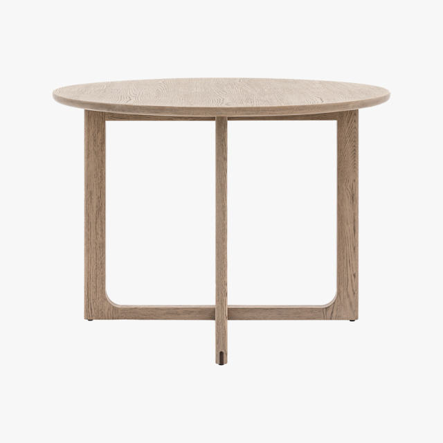 Whittle Round Dining Table in Smoked