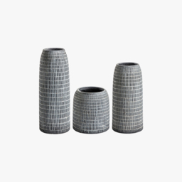Fallon Textured Vases, Set of Three