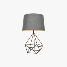 Jaxon Geometric Metal Table Lamp in Brushed Bronze