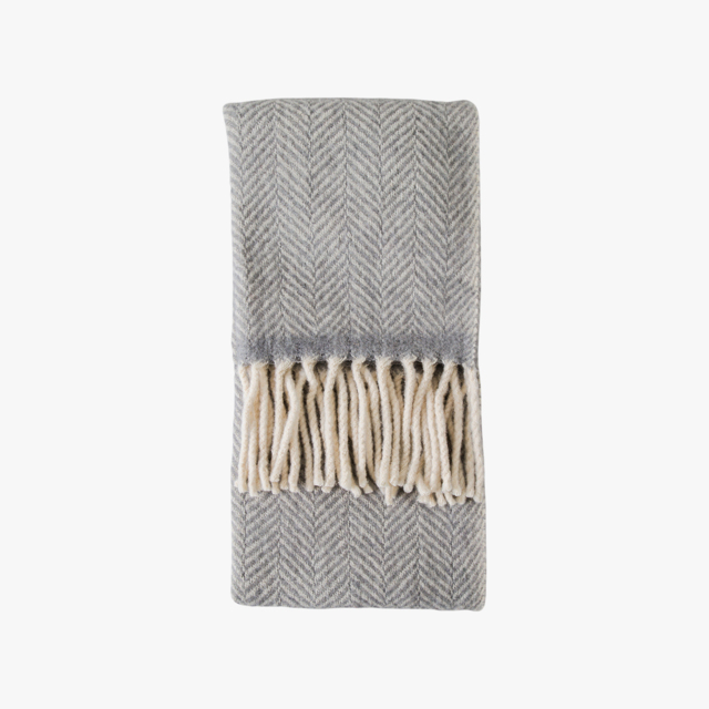 Toasty Wool Throw in Grey