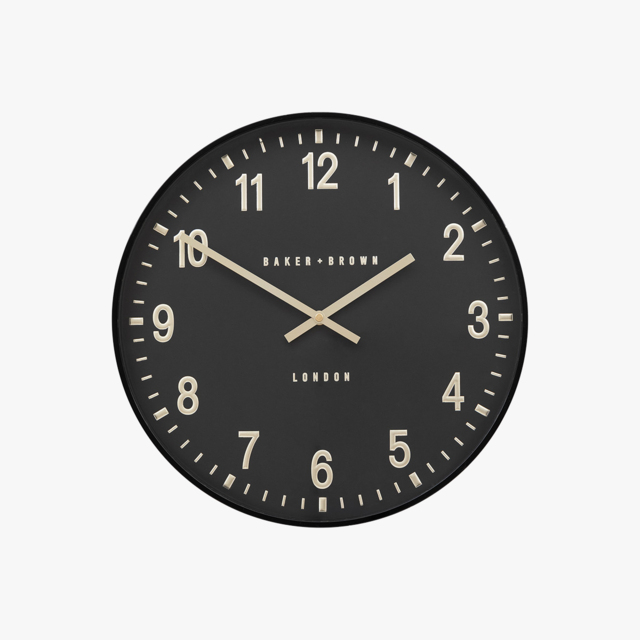 Dorian Wall Clock in Black