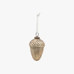 Mercier Acorn Antique Gold Bauble, Set of Six, Medium