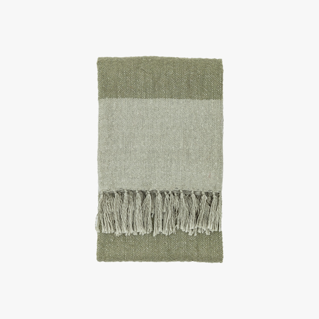 Reverie Stripe Throw in Olive