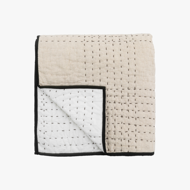 Stitch Bedspread in Beige