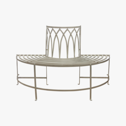 Thyme Outdoor Bench in Weathered White
