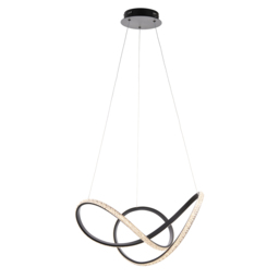 Bianca Swirl Pendant in Textured Black