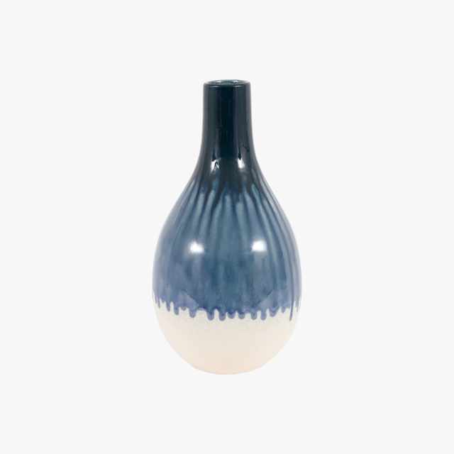 Arabella Blue Organic Fade Ceramic Vase