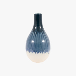 Arabella Blue Organic Fade Ceramic Vase