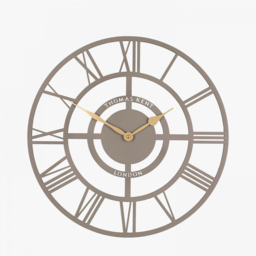 Cyrus Wall Clock in Taupe