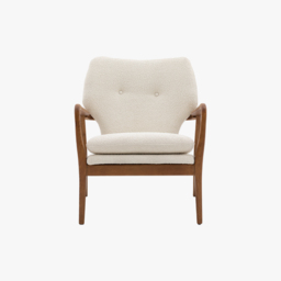 Jean Mid-Century Armchair in Cream