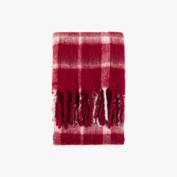 Timeless Tidings Check Mohair Throw in Red