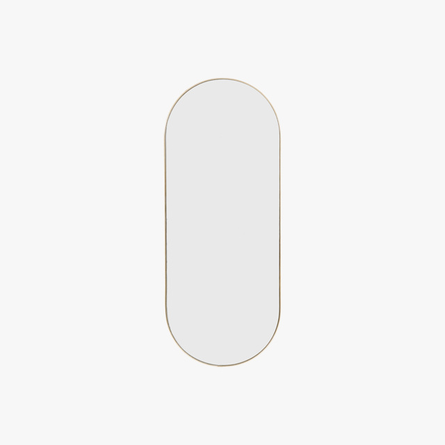 Ciara Ellipse Mirror in Brass