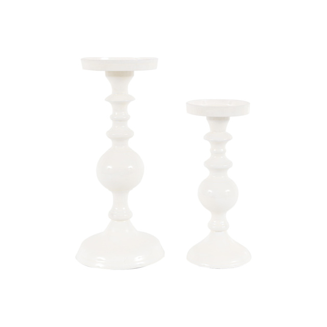Lilia Cream Candlesticks, Set of 2