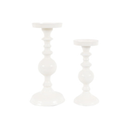 Lilia Cream Candlesticks, Set of 2