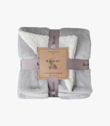 Wrap-Up Sherpa Throw in Silver