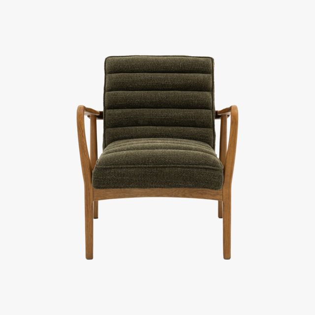 Scott Armchair in Green Boucle