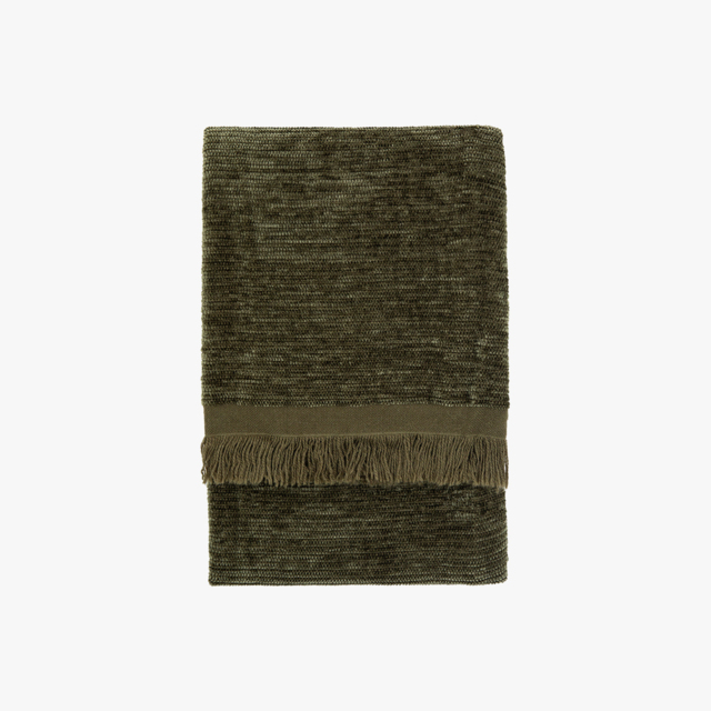 Felicity Chenille Throw in Khaki