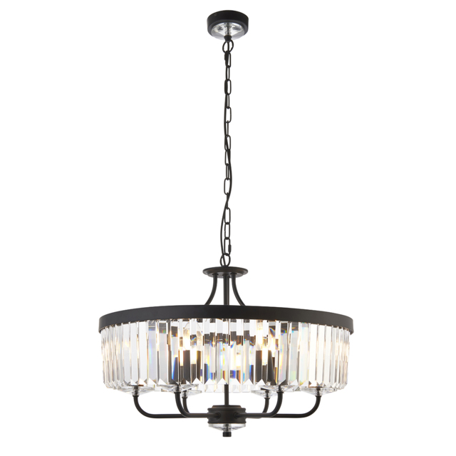 Aurora Princess Glass Pendant in Matt Black