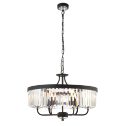 Aurora Princess Glass Pendant in Matt Black