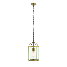 Leonard One Light Pendant in Antique Brass