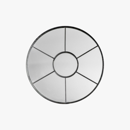 Cartmel Round Mirror in Black