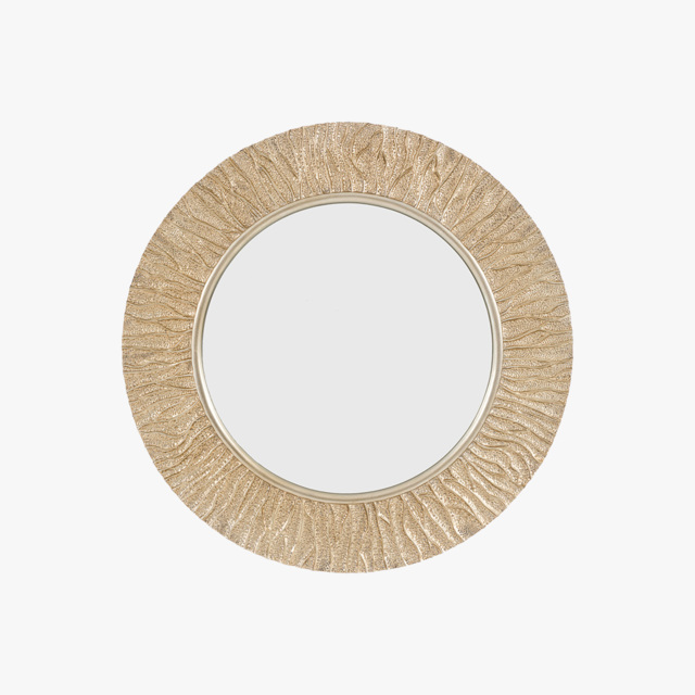Eclat Round Mirror in Gold