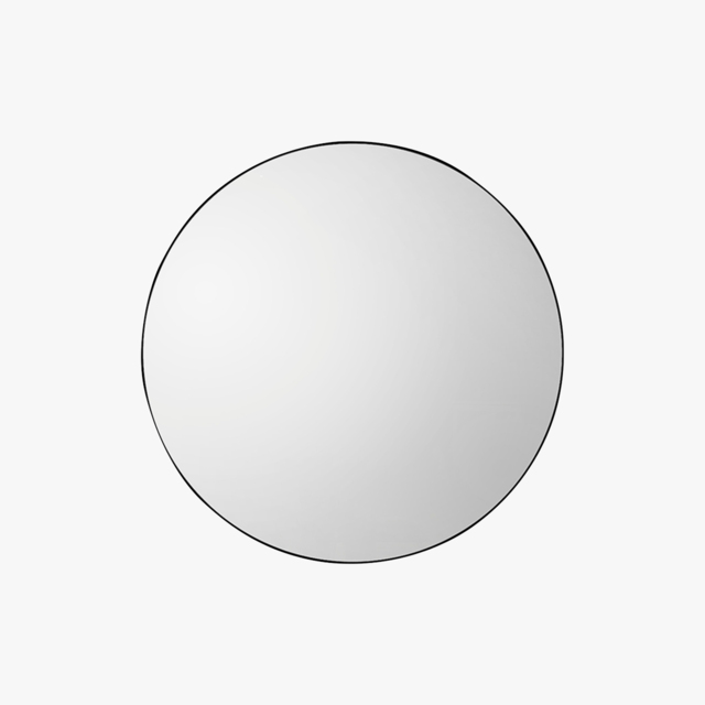 Jameson Round Wall Mirror in Black