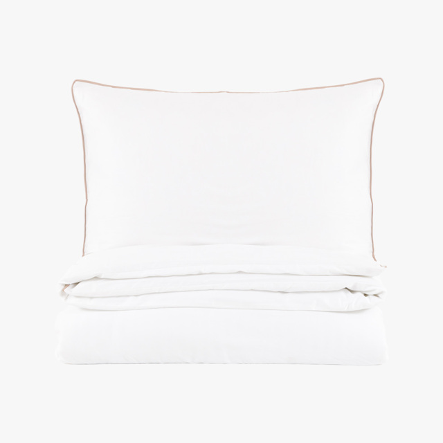 Nomi Egyptian Cotton Piped Duvet Cover Set, Super King
