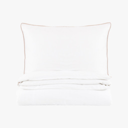 Nomi Egyptian Cotton Piped Duvet Cover Set, Super King