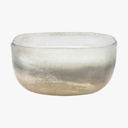 Glow 4 Wick Candle in White and Silver, Large