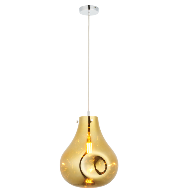 Elvera Large Pendant in Metallic Gold