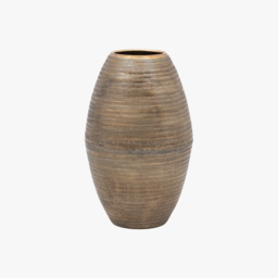 Apollo Aluminium Tall Vase in Antique Brass