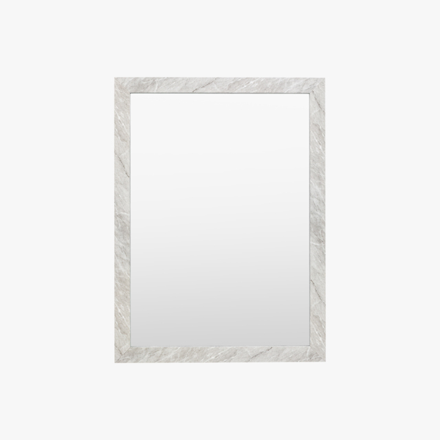 Verona Marbled Rectangle Mirror in White