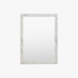 Verona Marbled Rectangle Mirror in White