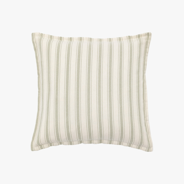 Ava Woven Stripe Cushion in Sage