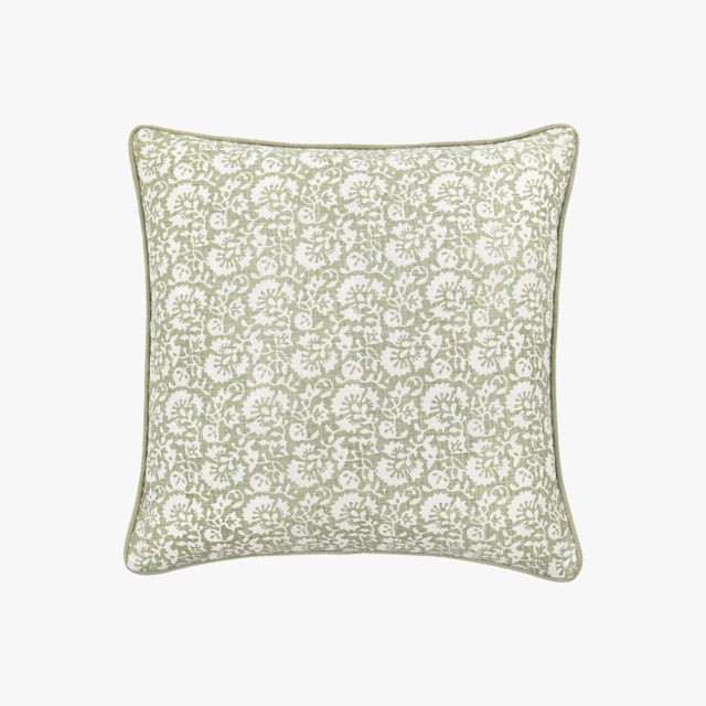 Rosewood Floral Cushion in Sage