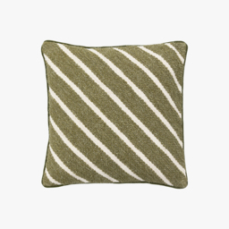 Strata Stripe Cushion in Olive